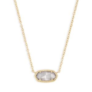 Kendra Scott Elisa Gold Pendant Necklace in Slate